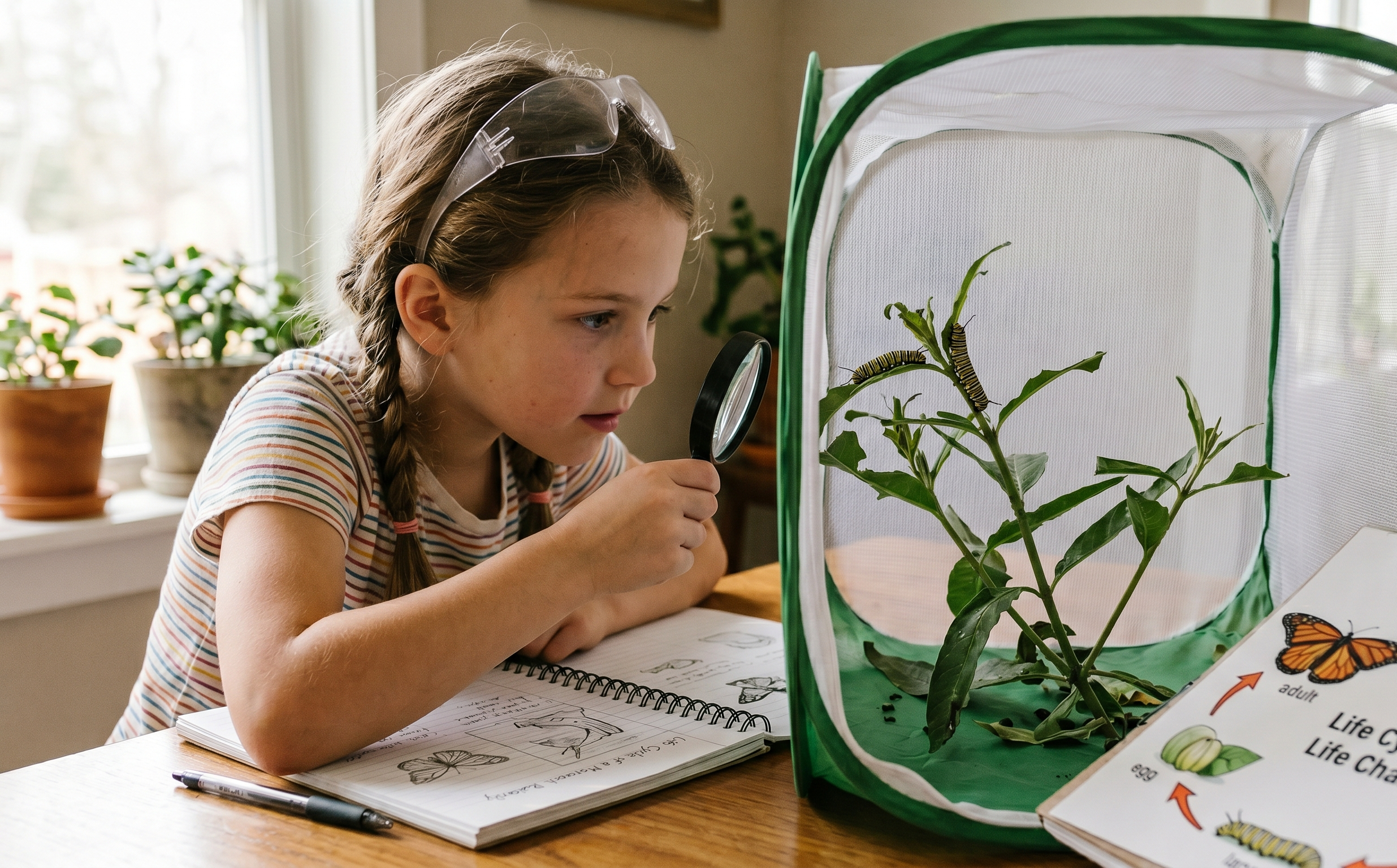 How to Use a Butterfly Cage to Observe the Caterpillar-to-Butterfly Life Cycle